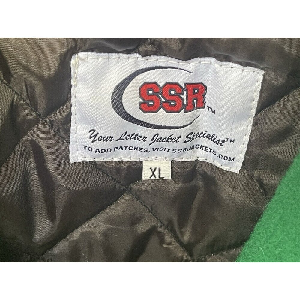 Vintage Ssr Varsity Jacket Xl Band Green Men’s Snap View 2